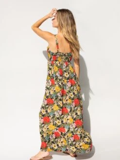 Natural Life Elizabeth Maxi Dress - Black Red Poppy -Natural Life Shop 1A2A4815