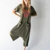 Natural Life Nomad Knit Printed Jumpsuit - Peace Sign