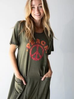 Natural Life Nomad Knit Printed Jumpsuit - Peace Sign -Natural Life Shop 1A2A5183
