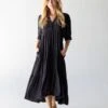 Natural Life Rebecca Tiered Dress - Black