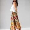Natural Life Addie Midi Skirt - Gold Vintage Floral