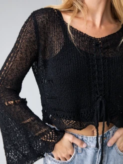 Natural Life Ashlyn Bell Sleeve Sweater - Black 5 Natural Life Ashlyn Bell Sleeve Sweater - Black -Natural Life Shop 1A2A7012 20copy