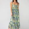 Natural Life Elizabeth Maxi Dress - Green Floral