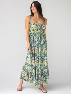 Natural Life Elizabeth Maxi Dress - Green Floral
