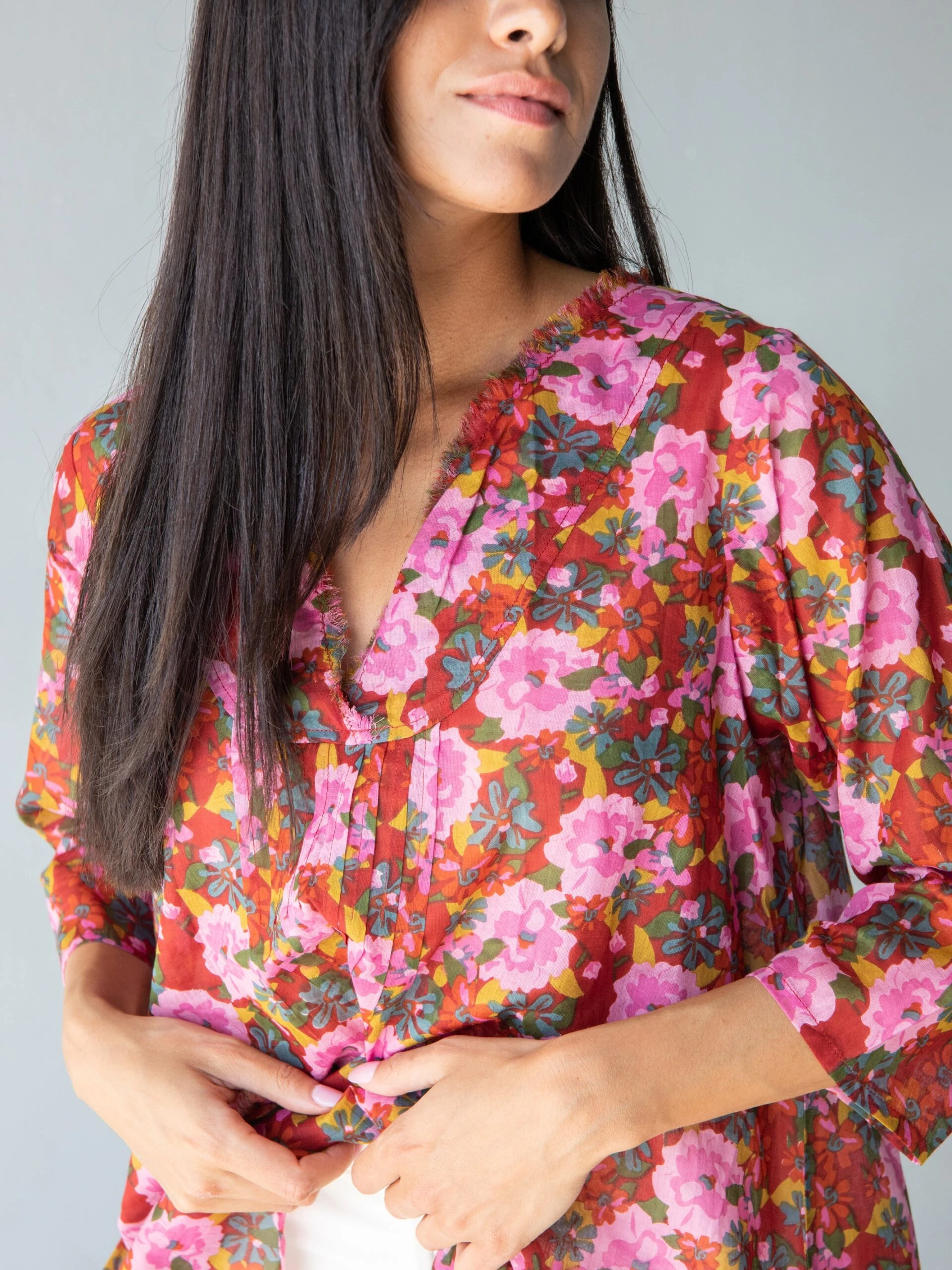 Natural Life Tunic-In-A-Bag - Pink Red Floral 4 Natural Life Tunic-In-A-Bag - Pink Red Floral - Image 4