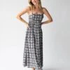 Natural Life Bailey Maxi Dress - Black Floral Vines