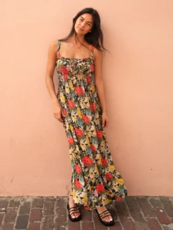 Natural Life Elizabeth Maxi Dress - Black Red Poppy -Natural Life Shop 484A0451 20copy