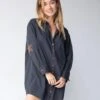 Natural Life Lesli Shirt Dress - Charcoal