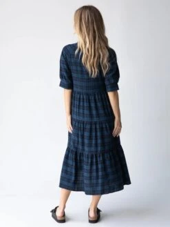 Natural Life Rebecca Tiered Dress - Blue Black Plaid -Natural Life Shop 484A1166 20copy