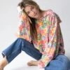 Natural Life Oversized Printed Sweatshirt - Floral