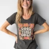 Natural Life Boho Tee Shirt - Good Vibes Only