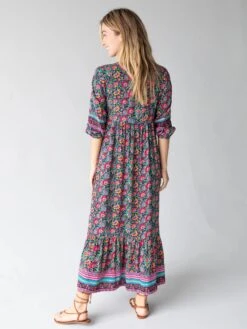 Natural Life Phoebe Maxi Dress - Black Pink Turquoise -Natural Life Shop 484A1695