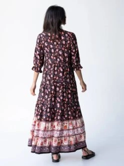 Natural Life Vivian Maxi Dress - Brown Cream Floral -Natural Life Shop 484A2592 20copy