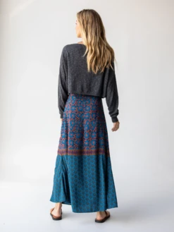 Natural Life Amy Maxi Skirt - Teal Gold Border -Natural Life Shop 484A2917 20copy