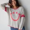 Natural Life Carson Knit Sweater - Smiley