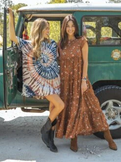 Natural Life Berkley Maxi Dress - Brown Bouquets 8 Natural Life Berkley Maxi Dress - Brown Bouquets -Natural Life Shop 484A4752 20copy