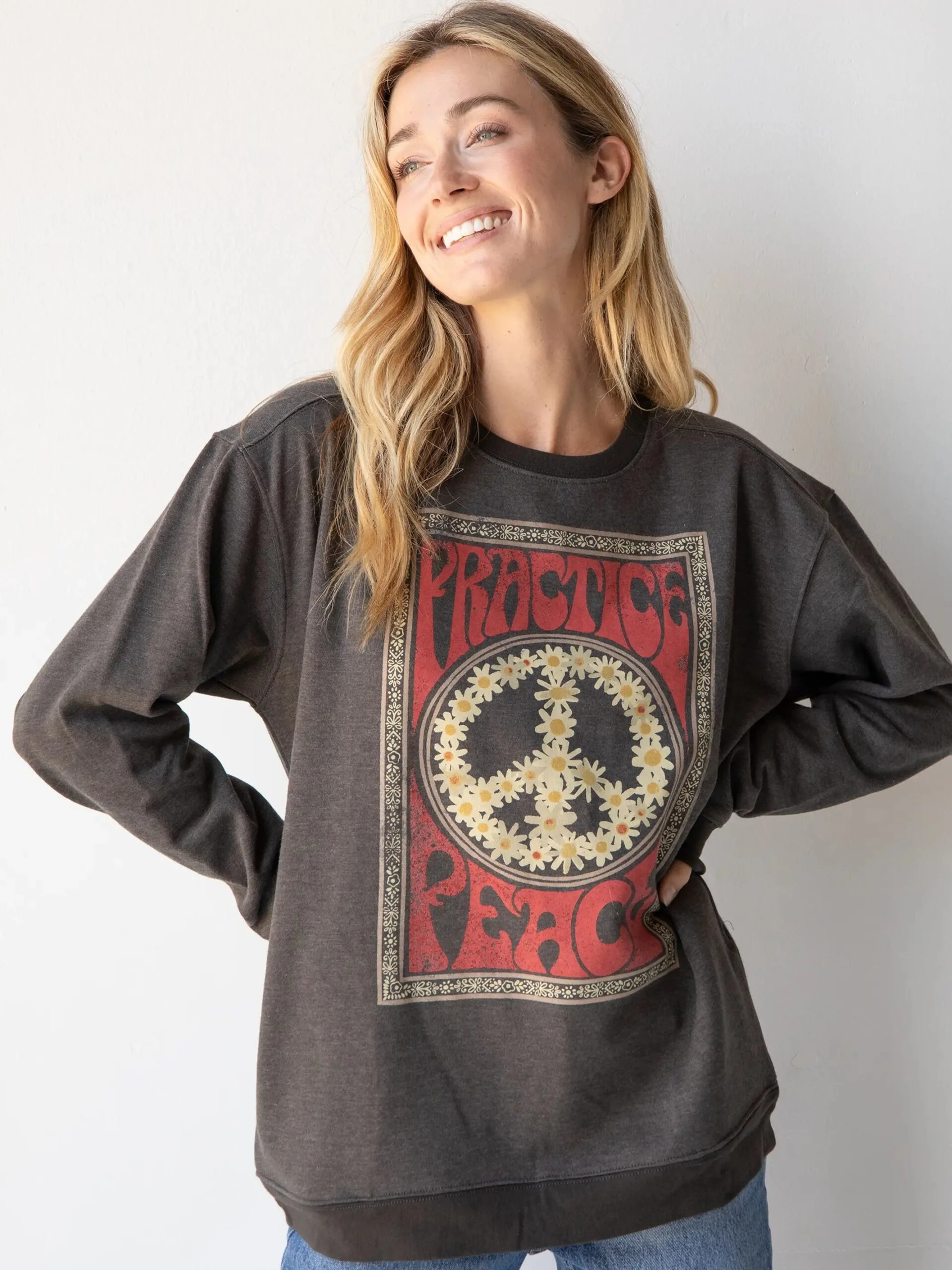 Natural Life Comfy Pocket Sweatshirt - Practice Peace 2 Natural Life Comfy Pocket Sweatshirt - Practice Peace - Image 2