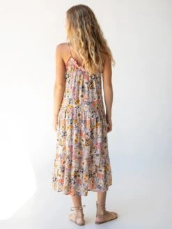 Natural Life Embroidered Harley Midi Dress - Tan Orange Floral 6 Natural Life Embroidered Harley Midi Dress - Tan Orange Floral -Natural Life Shop 484A4949