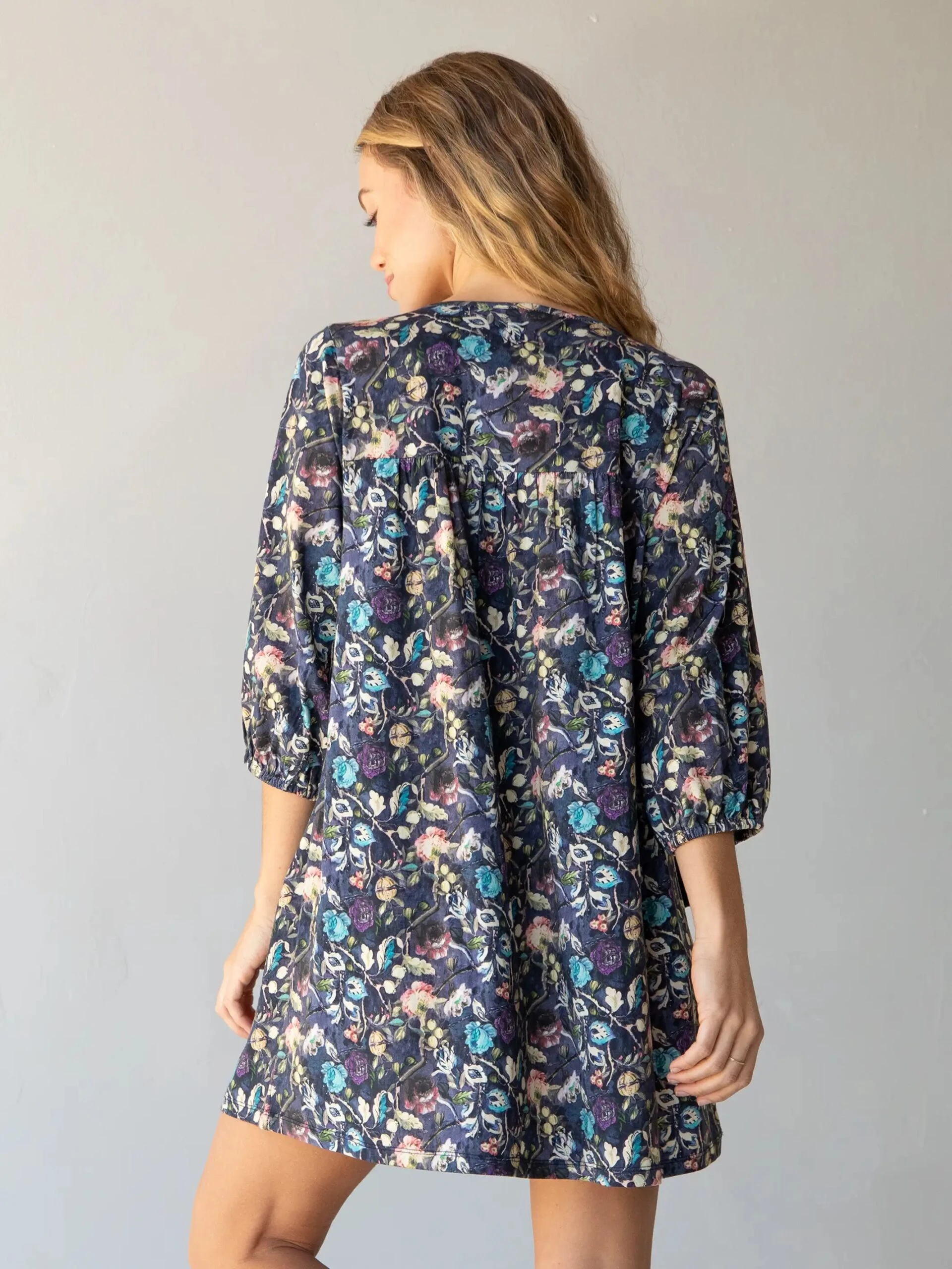 Natural Life Lia Knit Mini Dress - Navy Peacock 3 Natural Life Lia Knit Mini Dress - Navy Peacock - Image 3