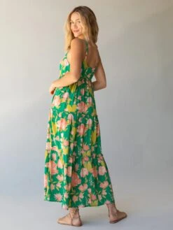 Natural Life Ella Maxi Dress - Green Coral Floral -Natural Life Shop 484A5532 20copy