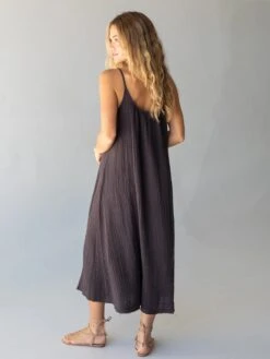 Natural Life Cosette Embroidered Maxi Dress - Charcoal -Natural Life Shop 484A5807 20copy