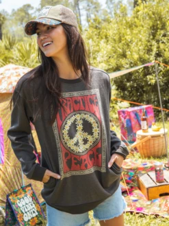 Natural Life Comfy Pocket Sweatshirt - Practice Peace