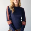 Natural Life London Trim Top - Navy