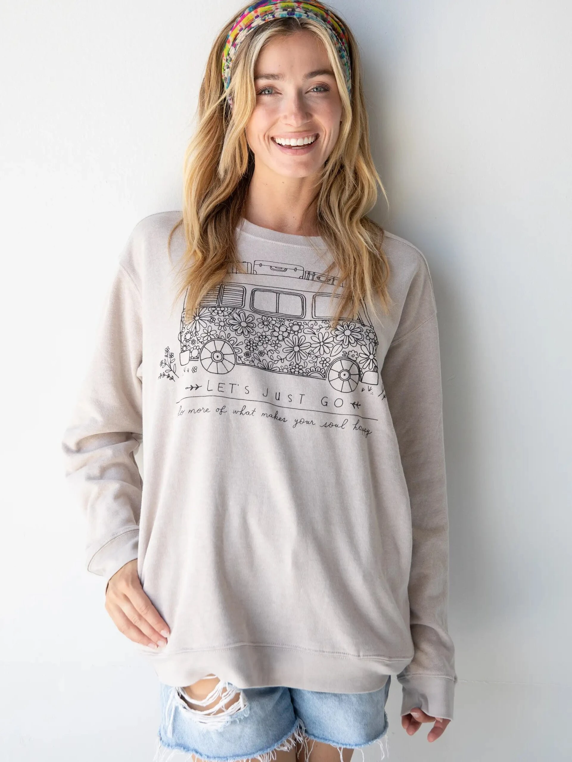 Natural Life Comfy Pocket Sweatshirt - Let's Just Go 2 Natural Life Comfy Pocket Sweatshirt - Let's Just Go - Image 2
