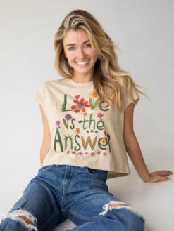 Natural Life Frankie Boxy Tee Shirt - Love Is The Answer