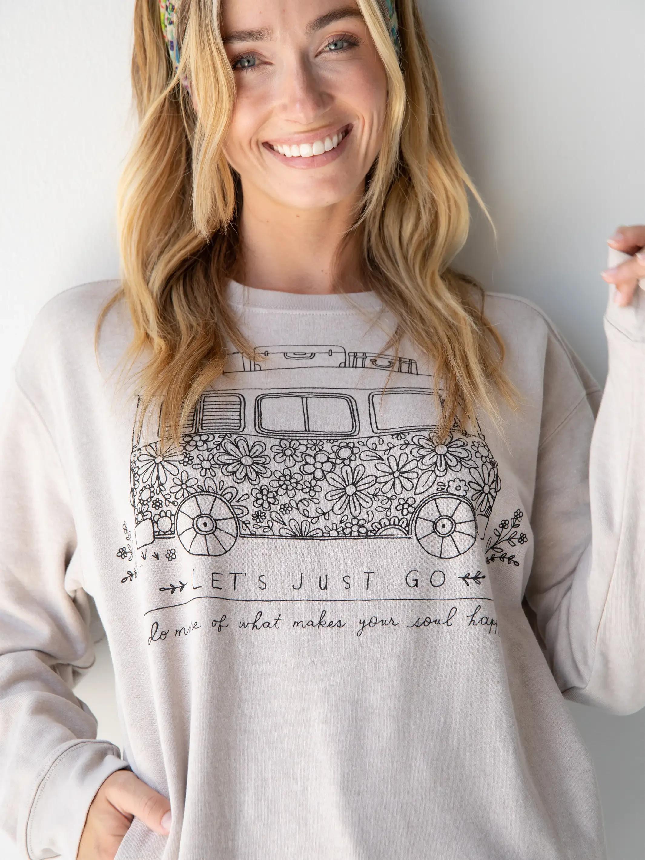 Natural Life Comfy Pocket Sweatshirt - Let's Just Go 1 Natural Life Comfy Pocket Sweatshirt - Let's Just Go