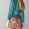 Natural Life Rachel Mini Skirt - Coral Turquoise Floral