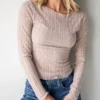 Natural Life Pearl Knit Layering Top - Sand