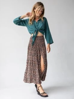 Natural Life Angelina Midi Skirt - Autumn Blossom