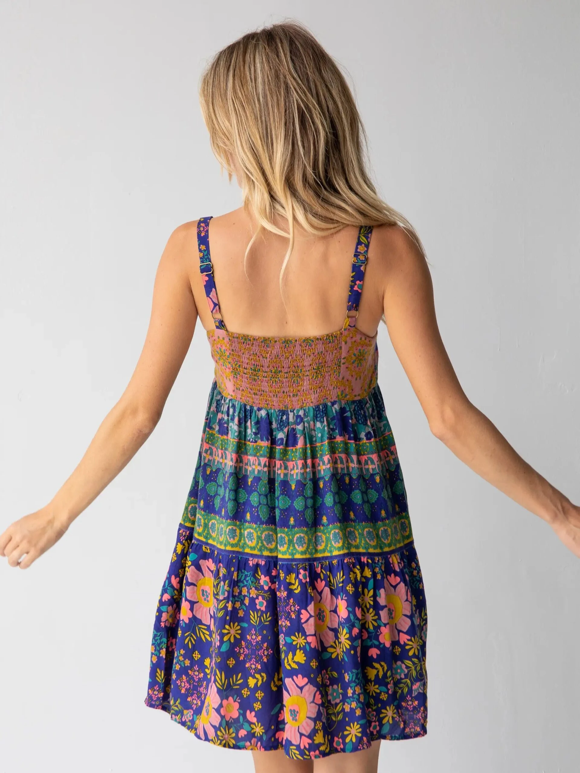 Natural Life Patricia Dress - Navy Grey Border 3 Natural Life Patricia Dress - Navy Grey Border - Image 3