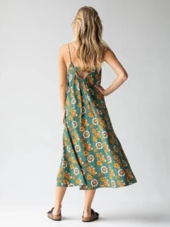 Natural Life Lizzie Midi Dress - Green Orange Floral -Natural Life Shop 484A8868 20copy