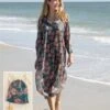 Natural Life Kaftan-In-A-Bag - Pink Blue Floral