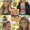 Natural Life Full Boho Bandeau® Headband - Fuchsia Marigold Tie-Dye