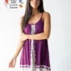 Natural Life Coco Cotton Gauze Cover-Up Dress - Purple Tie-Dye