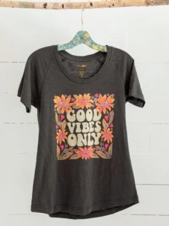 Natural Life Boho Tee Shirt - Good Vibes Only -Natural Life Shop TEE000717