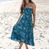 Natural Life Favorite Convertible Skirt - Dark Turquoise Rose