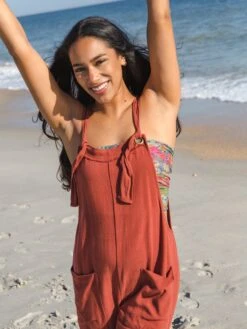 Natural Life Carly Wide-Leg Jumpsuit - Rust 7 Natural Life Carly Wide-Leg Jumpsuit - Rust -Natural Life Shop VP3A1148