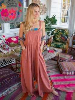 Natural Life Carrington Wide-Leg Jumpsuit - Rust