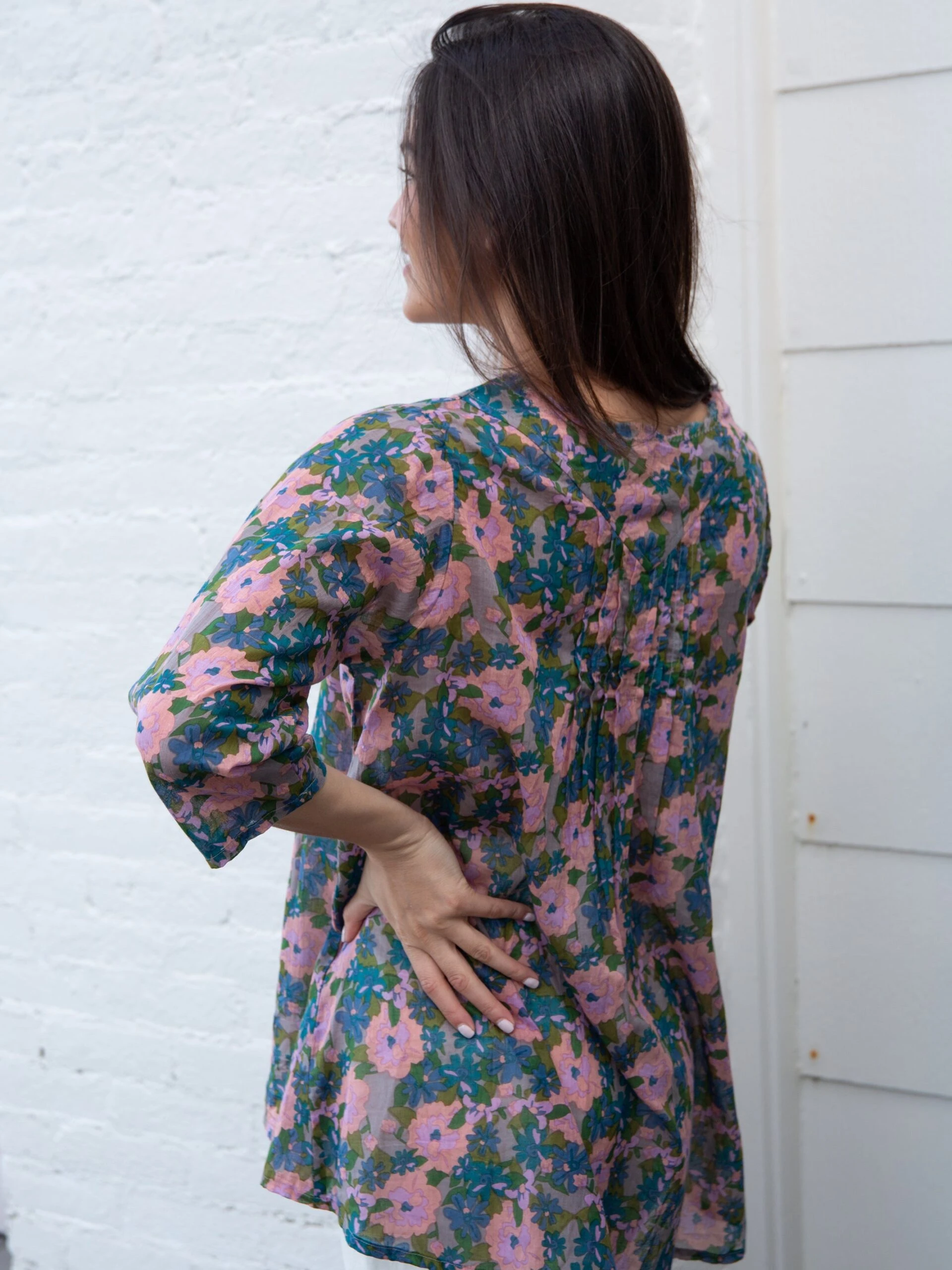 Natural Life Tunic-In-A-Bag - Pink Blue Floral 4 Natural Life Tunic-In-A-Bag - Pink Blue Floral - Image 4