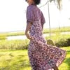 Natural Life Collette Tiered Maxi Dress - Pink Floral Paisley